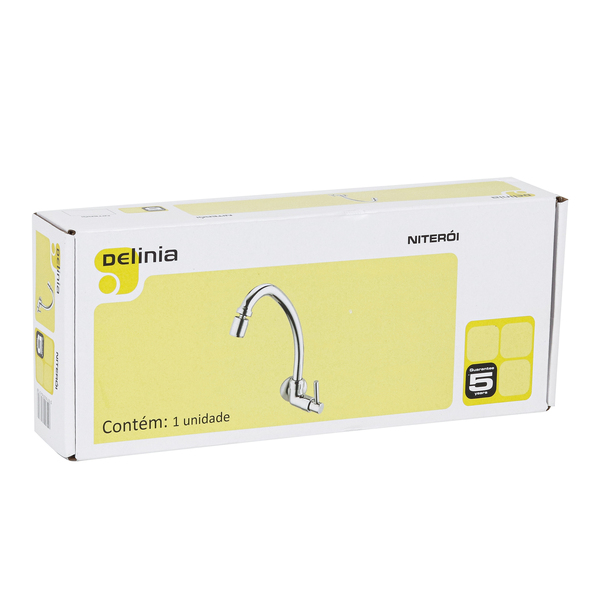Torneira de Parede para Cozinha com Bica Alta Cromada Niterói Delinia (cópia) - Image 6